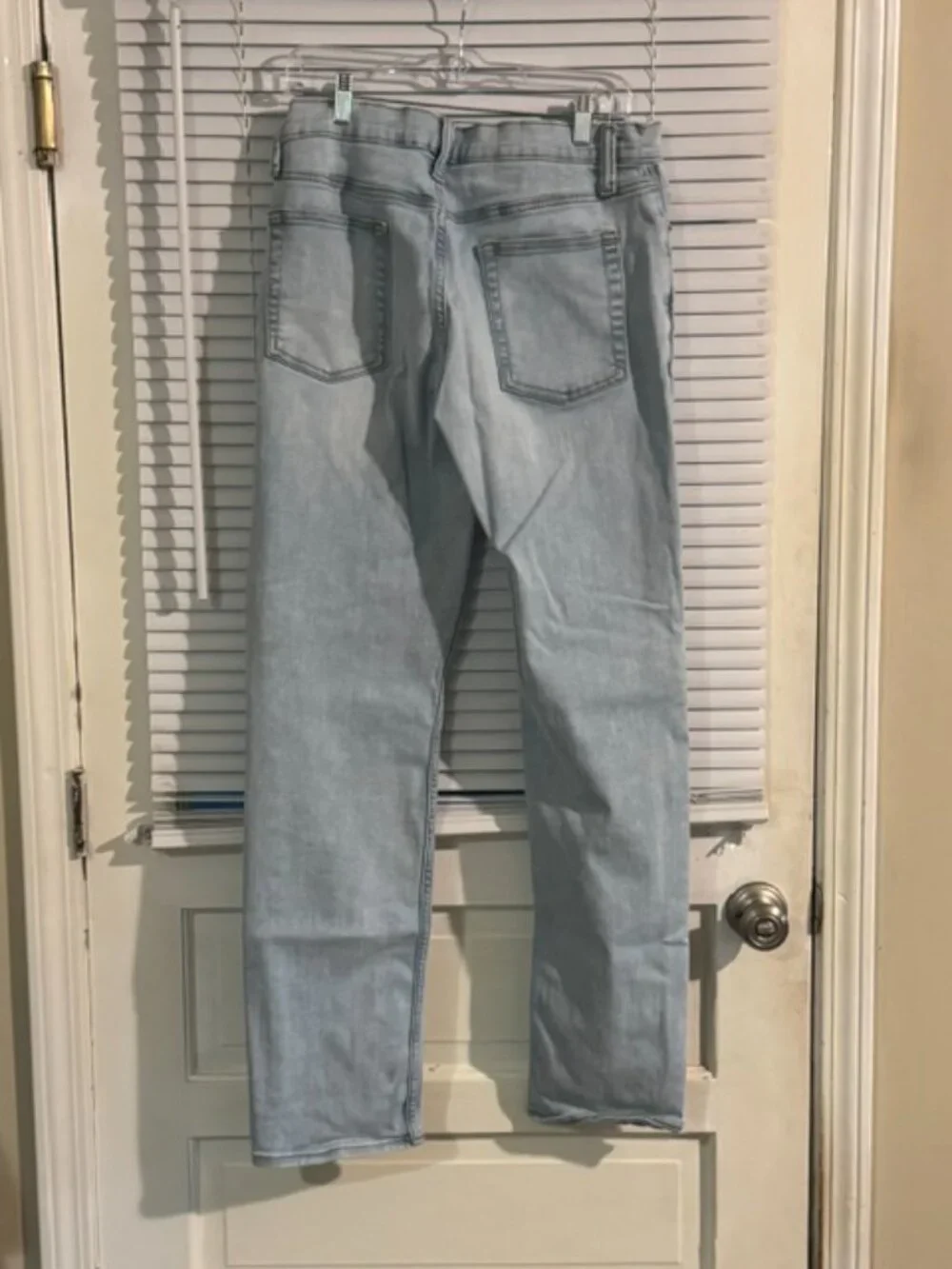 Goodfellow Men’s 32x34 Slim Straight Jeans — Light‑Wash, Near‑New Fit - Picture 3 of 5